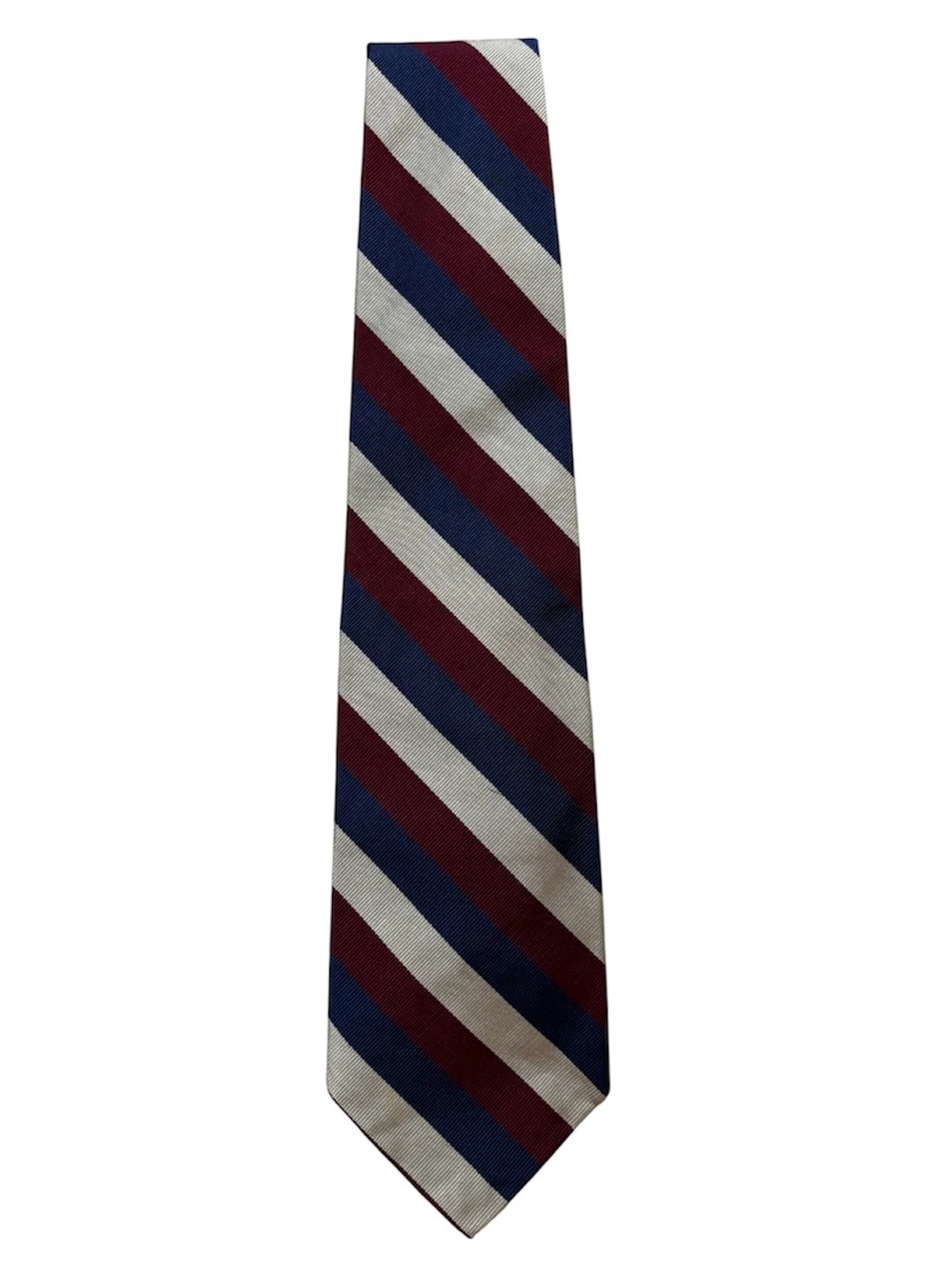 Polo Ralph Lauren Men’s Vintage Tie Burgundy Navy Cream Regimental Stripe